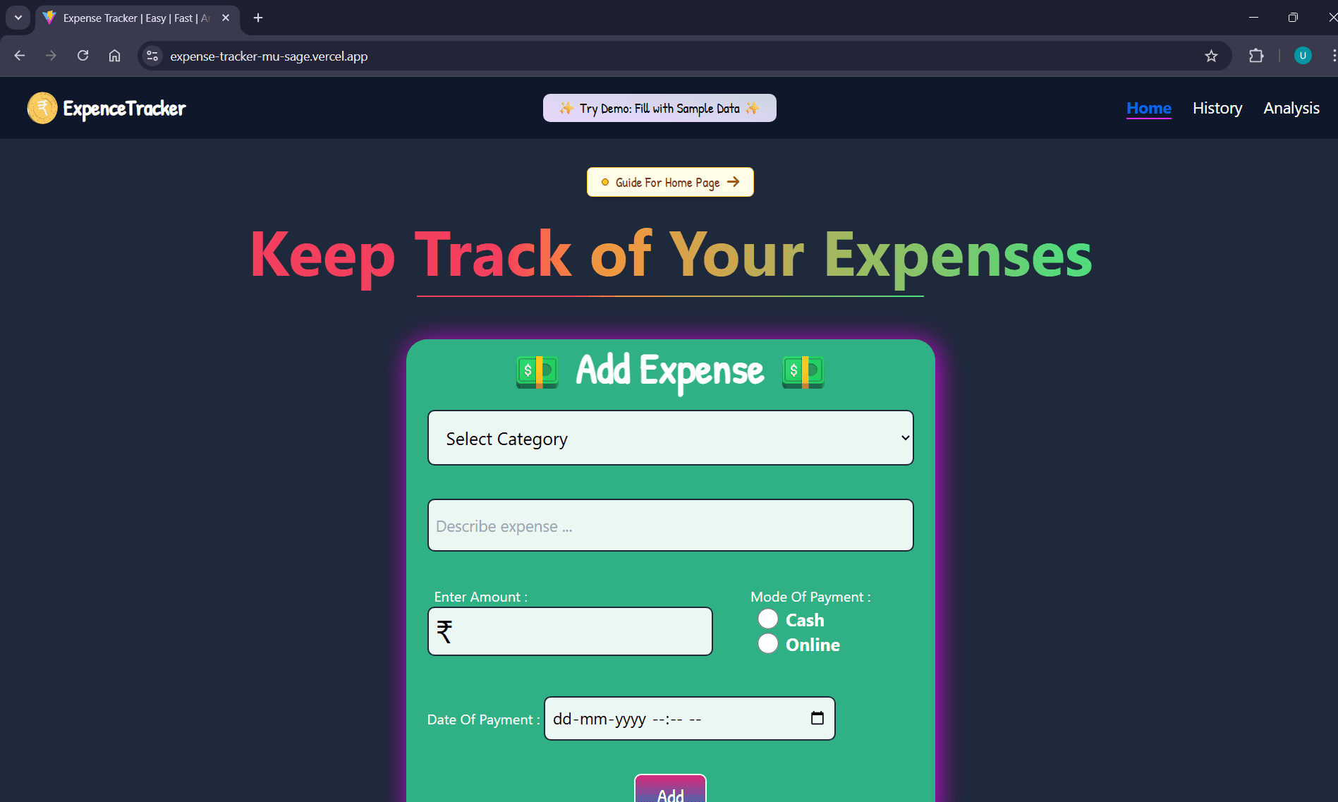 Expense Tracker Image